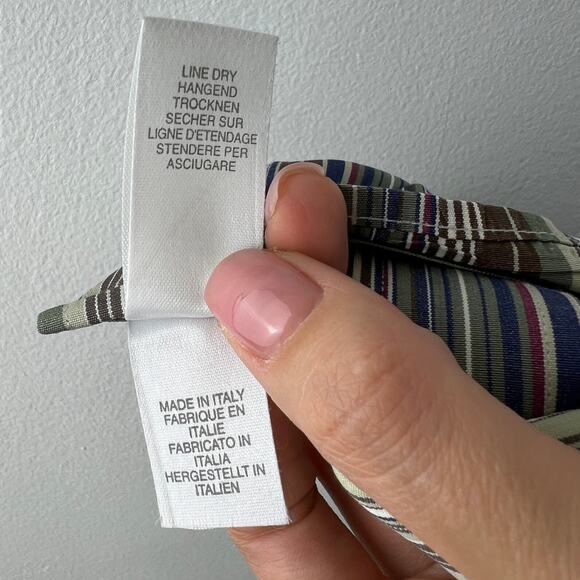 PAUL SMITH LONDON Multicolor Stripe Cotton Long Sleeve Button-Down Mens Shirt - Picture 9 of 9